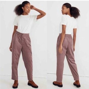 Madewell fig taupe corduroy cargo Dusty Rose Straight Leg Pants small